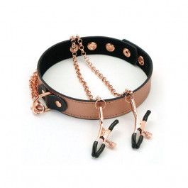 Liebe Seele Rose Gold Memory Collar with Nipple Clamps (SO9495)