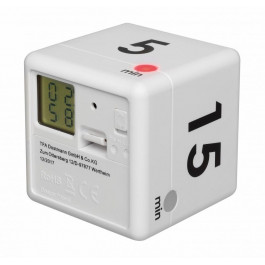 TFA Таймер-куб цифровой "CUBE-TIMER", белый, 5–15–30–60 минут (38203202)