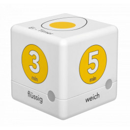 TFA Таймер-куб для варки яиц цифровой "CUBE-TIMER", белый/жёлтый, 3–5–7–10 минут (38204107)