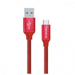 ColorWay USB/Type-C Red 2m (CW-CBUC008-RD)