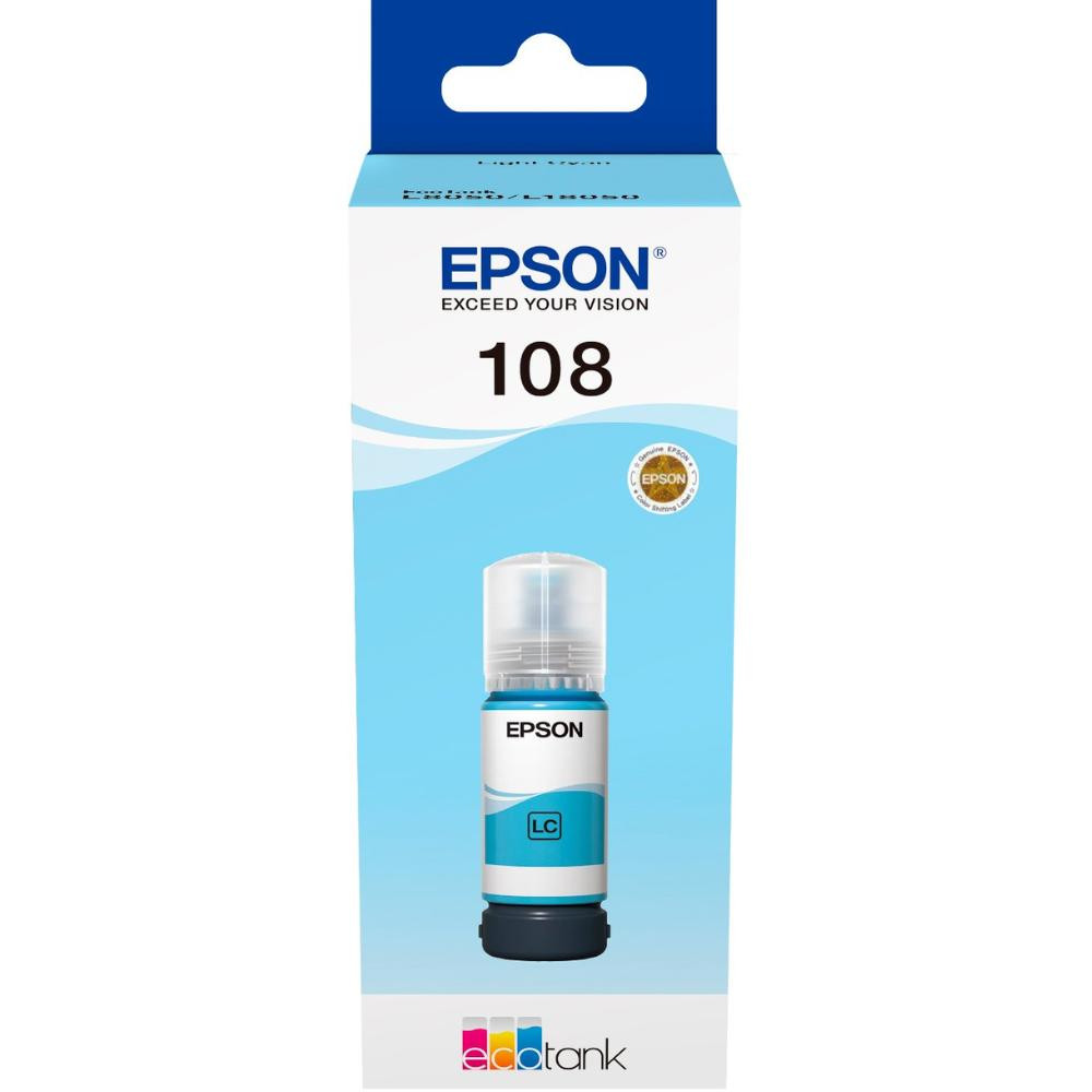 Epson 108 EcoTank L8050/L18050 light cyan (C13T09C54) - зображення 1