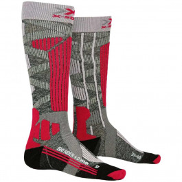 X-Bionic Лижні носки X-Socks Ski Rider 4.0 W Stone Grey Melange Pink