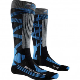 X-Bionic Лижні носки X-Socks Ski Rider 4.0 W Dark Grey Melange Blue