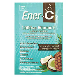 Ener-C Витаминный Напиток для Повышения Иммунитета, Вкус Ананаса и Кокоса, Vitamin C, Ener-C, 1 пакетик