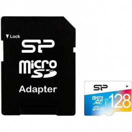 Silicon Power 128 GB microSDXC UHS-I Elite COLOR + SD adapter SP128GBSTXBU1V21SP