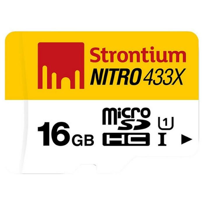 Strontium 16 GB microSDHC USH-I Nitro + OTG&USB Card Reader SRN16GTFU1T - зображення 1