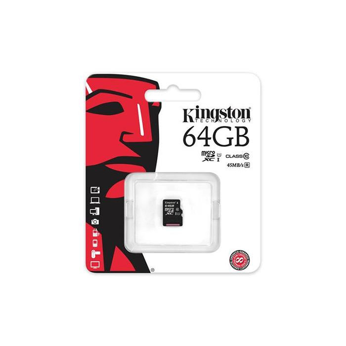 Kingston 64 GB microSDXC Class 10 UHS-I SDC10G2/64GBSP - зображення 1