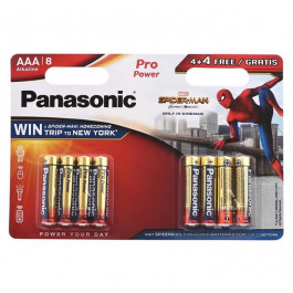 Panasonic AAA bat Alkaline 4+4шт Pro Power Spider Man (LR03XEG/8B4FSM)