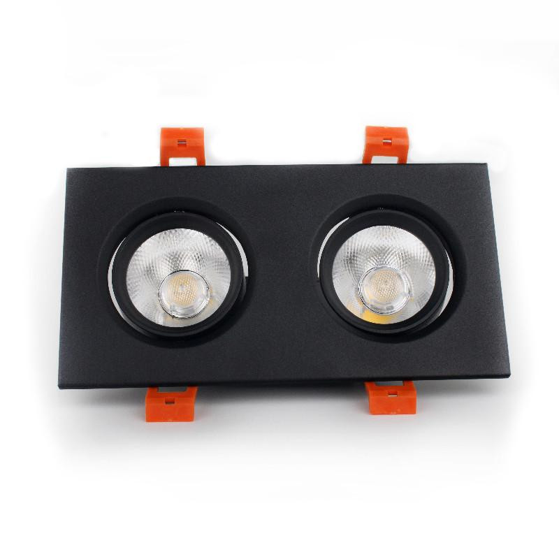 Electro House Точечный светильник LED чёрный двойной 5W угол поворота 45° (EH-CLM-04) - зображення 1