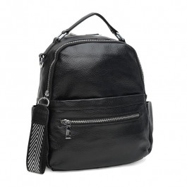 Keizer Шкіряний жіночий рюкзак  K12108bl-black чорний