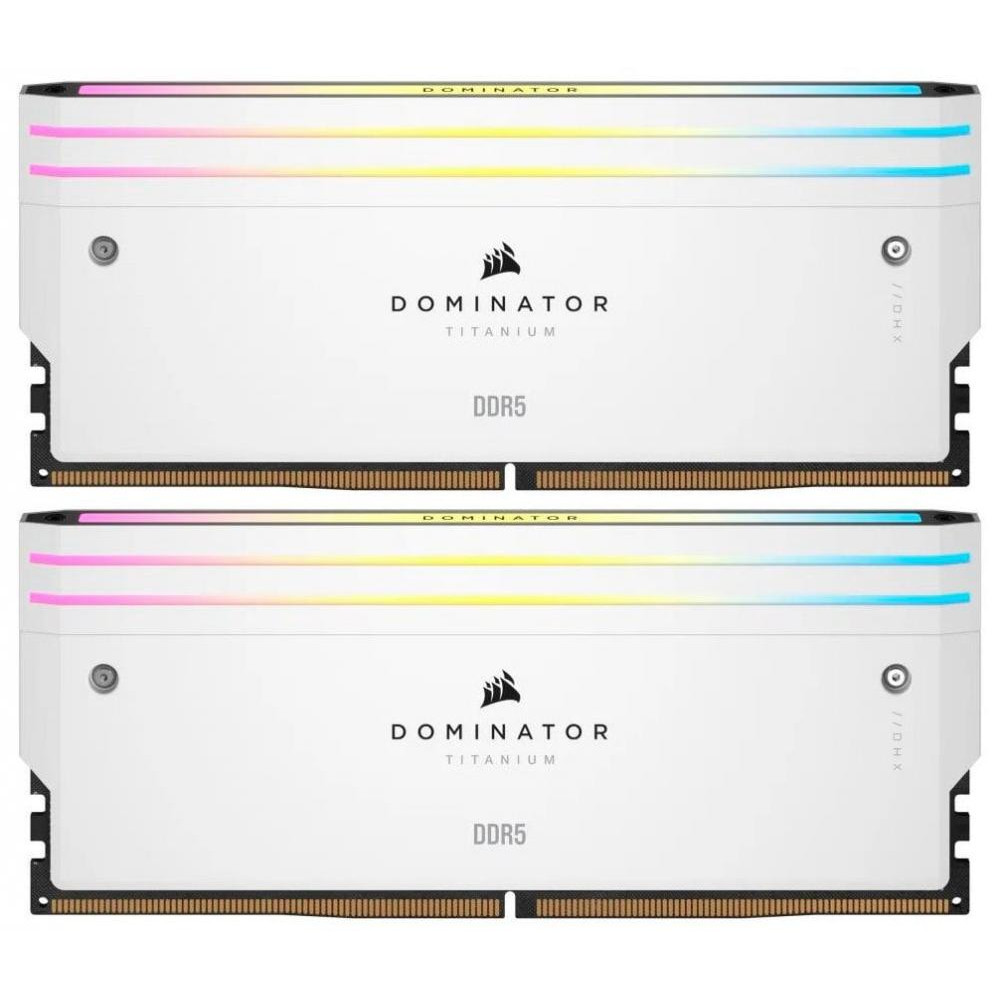 Corsair 32 GB (2x16GB) DDR5 6000 MHz Dominator Titanium RGB White (CMP32GX5M2B6000C30W) - зображення 1