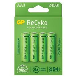 GP Batteries Recyko 2500 AA/HR06 NI-MH 2450 mAh BL 4 шт (GP250AAHC-2EB4)