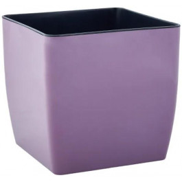 Алеана Вазон пластиковий Квадро низький 16х16х15,5см квадратний 3л фіолетовий (4823052326906)