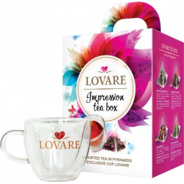 Lovare Подарочный набор чая в пирамидках Impression tea box с фирменной чашкой (4820198877231)