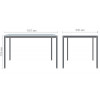 Art Metal Furniture Турин 118.7х60 чорний графіт/Білий (217740) - зображення 2