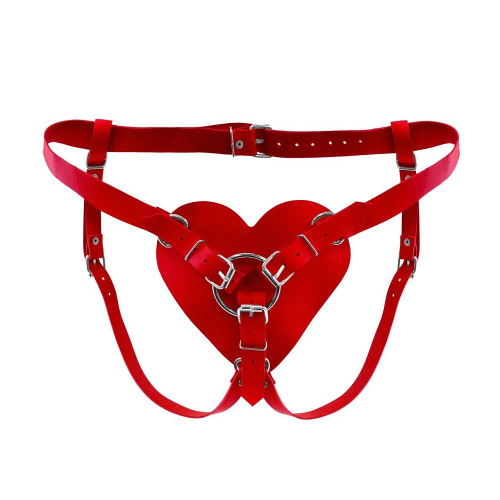 Feral Feelings Hearts Strap-on Belt Red (SO9419) - зображення 1