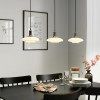 IKEA ТЭЛЛЬБЮН, 504.898.42 - Подвесной светильник, 3 лампы, никелированный, молочный стекло, 89 см - зображення 2