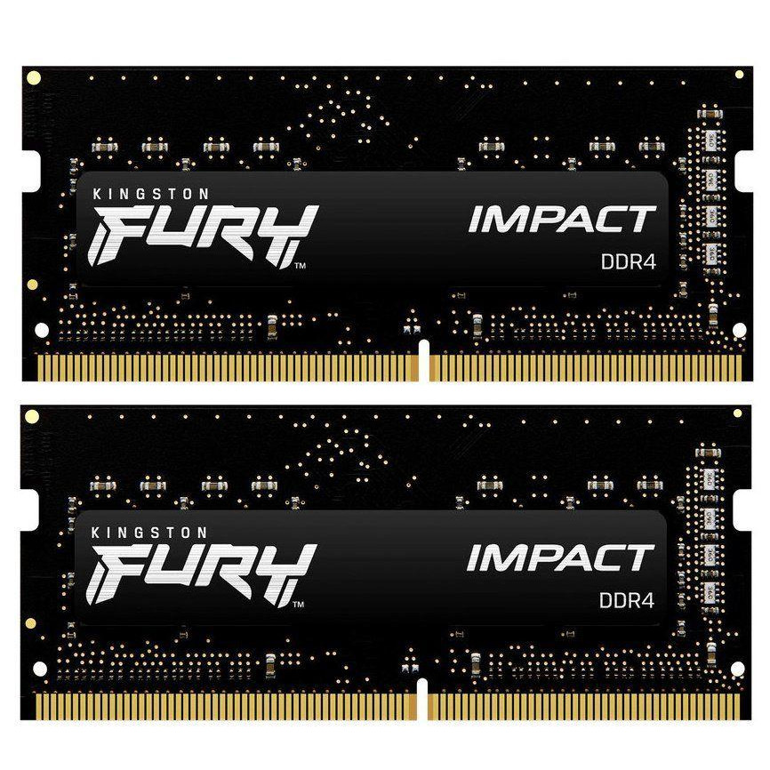 Kingston FURY 16 GB (2x8GB) SO-DIMM DDR4 2666 MHz Impact (KF426S15IBK2/16) - зображення 1