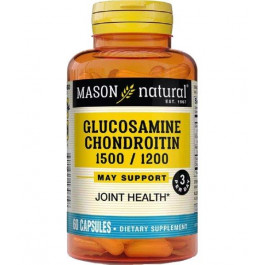 Mason Natural Глюкозамін і Хондроїтін 1500/1200 60 капсул (MAV13035)