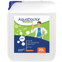 AquaDOCTOR Жидкий pH минус  35% серная кислота (20 л) препарат для снижения pH в воде бассейнов и фонтанов