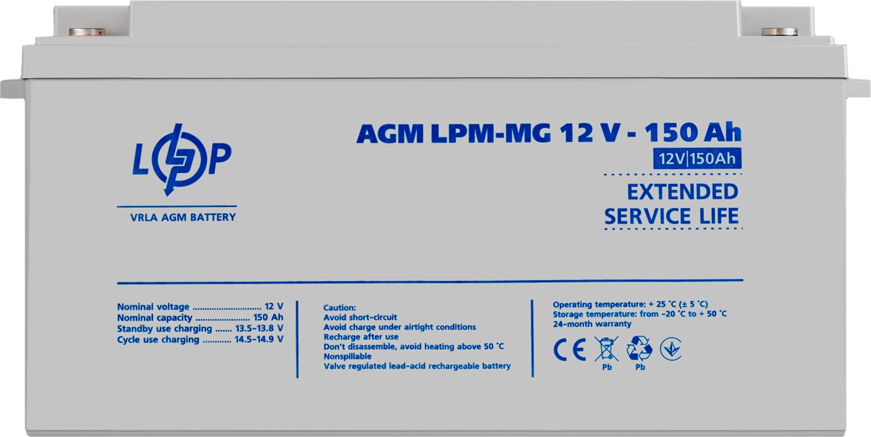 LogicPower AGM LPM-MG 12V - 150 Ah (23718) - зображення 1