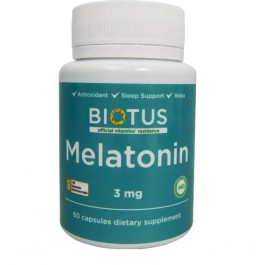 Biotus Melatonin 3 mg Мелатонін 60 капсул BIO-530388