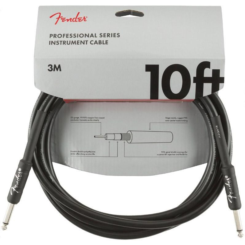 Fender Cable Professional Series 10' Black (228458) - зображення 1