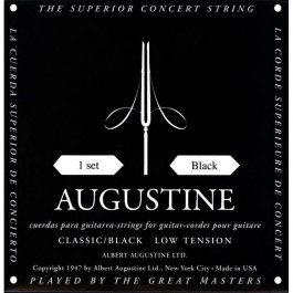 Augustine Струны для классической гитары  Classic/Black Label Classical Guitar Strings Low Tension