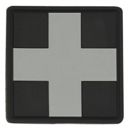   M-Tac Нашивка медична  Medic Cross Square PVC - Black/Grey (51124211)