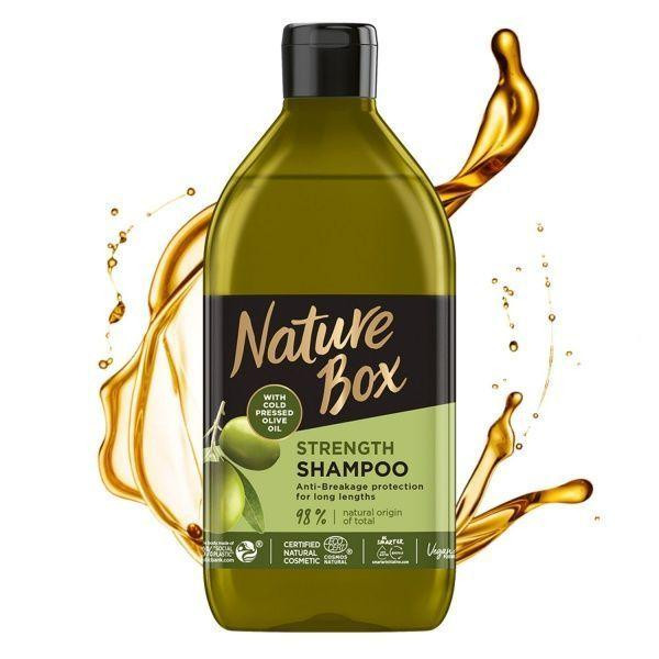 Nature Box Шампунь  для укрепления длинных волос и противодействия ломкости с оливковым маслом холодного отжима - зображення 1