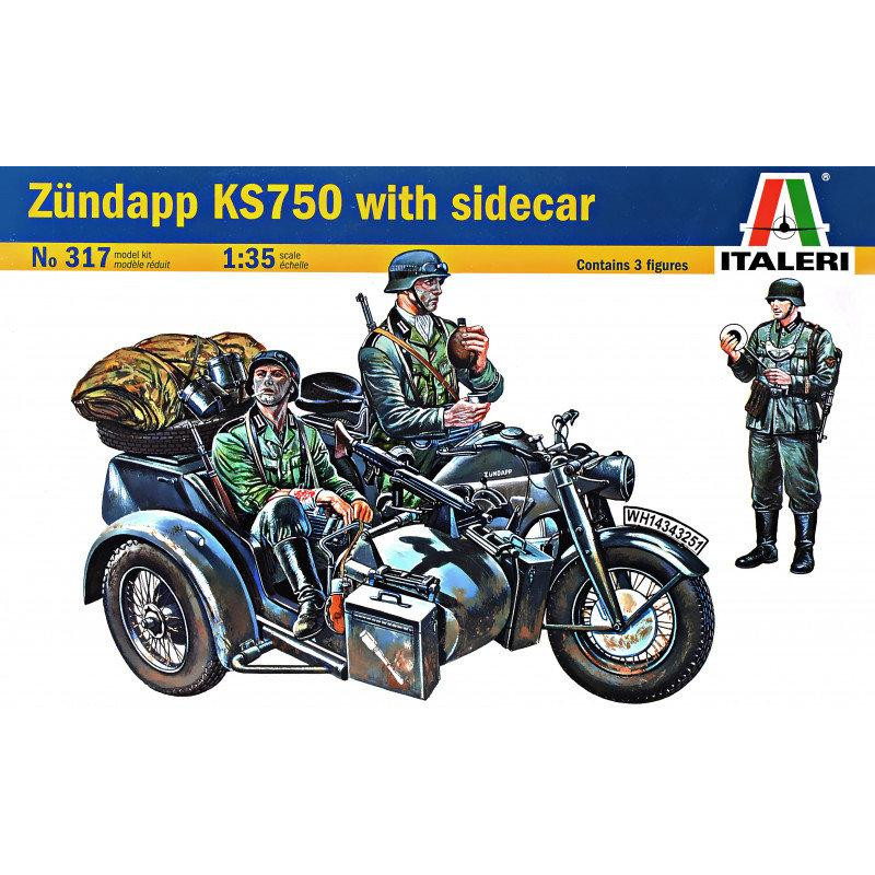 Italeri Мотоцикл Zundapp KS750 с коляской (IT0317) - зображення 1