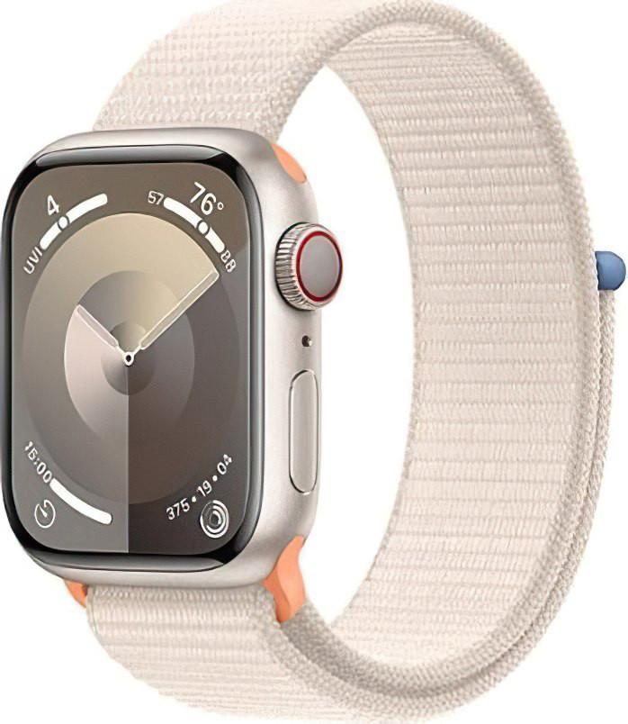 Apple Watch Series 9 GPS + Cellular 41mm Starlight Alu. Case w. Starlight S. Loop (MRHQ3) - зображення 1