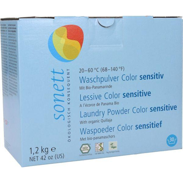 Sonett Органический стиральный порошок для цветных тканей 1,2 кг (4007547102200) - зображення 1