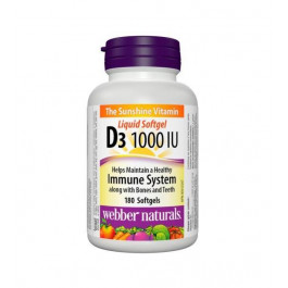 Webber Naturals Vitamin D3 1000 IU 180 капс