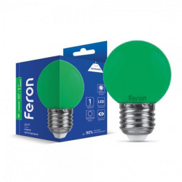 FERON LED LB-37 G45 1W зеленый 230V E27 (25117)