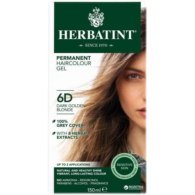Herbatint Фарба для волосся  6D Темний Золотий Блонд 135 мл (8016744500135) - зображення 1