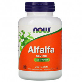 Now Пищевая добавка  Alfalfa 650 mg 250 Tabs (Люцерна)