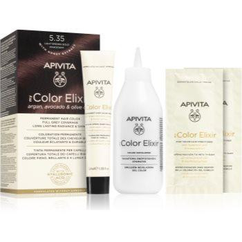 Apivita My Color Elixir фарба для волосся без аміаку відтінок 5.35 Light Brown Gold Mahogany - зображення 1