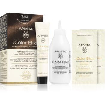 Apivita My Color Elixir фарба для волосся без аміаку відтінок 5.03 Light Brown Natural Gold - зображення 1