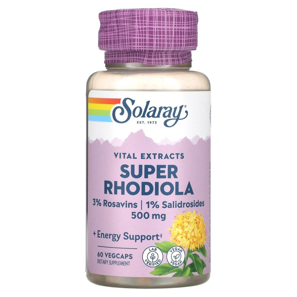 Solaray Экстракт корня родиолы  Super Rhodiola 500 mg 60 Caps - зображення 1