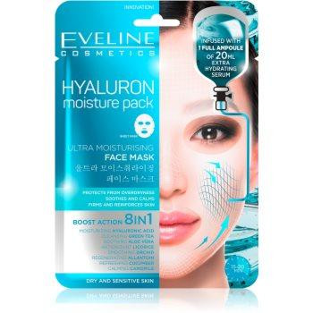 Eveline Hyaluron Moisture Pack супер зволожуюча заспокоююча текстильна маска - зображення 1