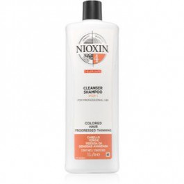 Nioxin System 4 Color Safe Cleanser Shampoo м'який шампунь для фарбованого та пошкодженого волосся 1000 мл