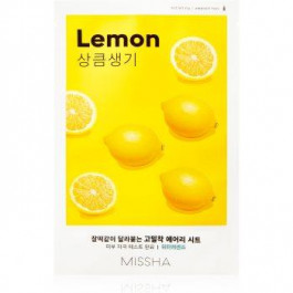 Missha Airy Fit Lemon тканинна маска для освітлення та живлення шкіри 19 гр