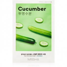 Missha Airy Fit Cucumber тканинна маска для обличчя зі зволожуючим та відновлюючим ефектом для сухої шкіри 