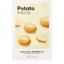   Missha Airy Fit Potato розгладжувальна тканинна маска для сяючої шкіри 19 гр