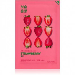 Holika Holika Pure Essence Strawberry освітлювальна косметична марлева маска для рівного тону шкіри 20 мл