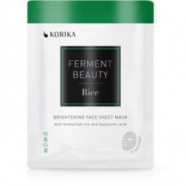 KORIKA FermentBeauty освітлювальна тканинна маска з ферментованим рисом і гіалуроновою кислотою 20 гр