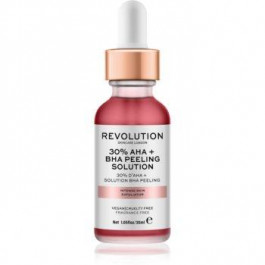 Revolution Skincare 30% AHA + BHA Peeling Solution інтенсивний хімічний пілінг для сяючої шкіри 30 мл