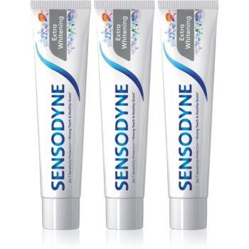 Sensodyne Extra Whitening відбілююча зубна паста з фтором для чутливих зубів 3x75 мл - зображення 1