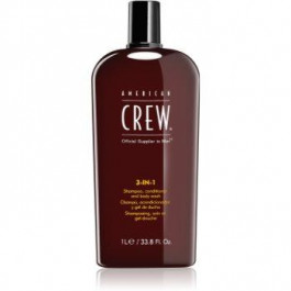 American Crew Hair & Body 3-IN-1 шампунь, кондиціонер та гель для душу 3в1 для чоловіків 1000 мл
